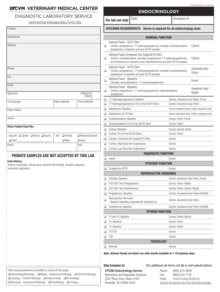  FORM UPDATED 081116 Vetmed Tennessee 2016