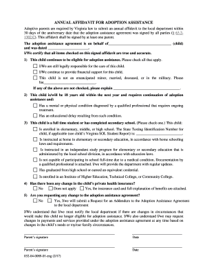 Affidavit Adoption  Form