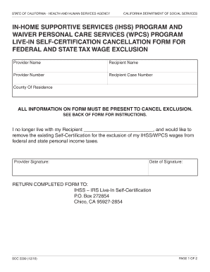 Soc 2299  Form