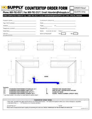 CounterTop Order Form Updated CounterTop Order Form Hdsupplysolutions