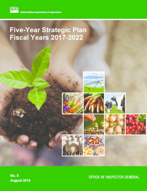 USDA Office of Inspector General, Five Year Strategic Plan, Fiscal Years 2022 Usda  Form