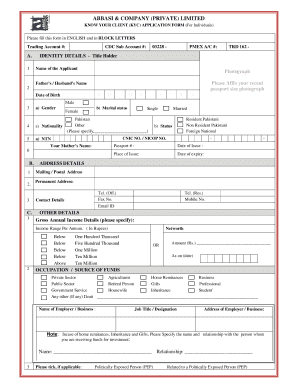 Kyc Format for Company