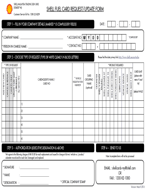 Shell Card Request Form