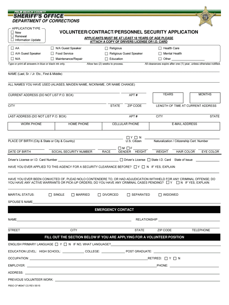  Pbso Application 2015-2024