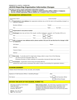  LG1015 Reporting Organization Information Changes Mn 2015