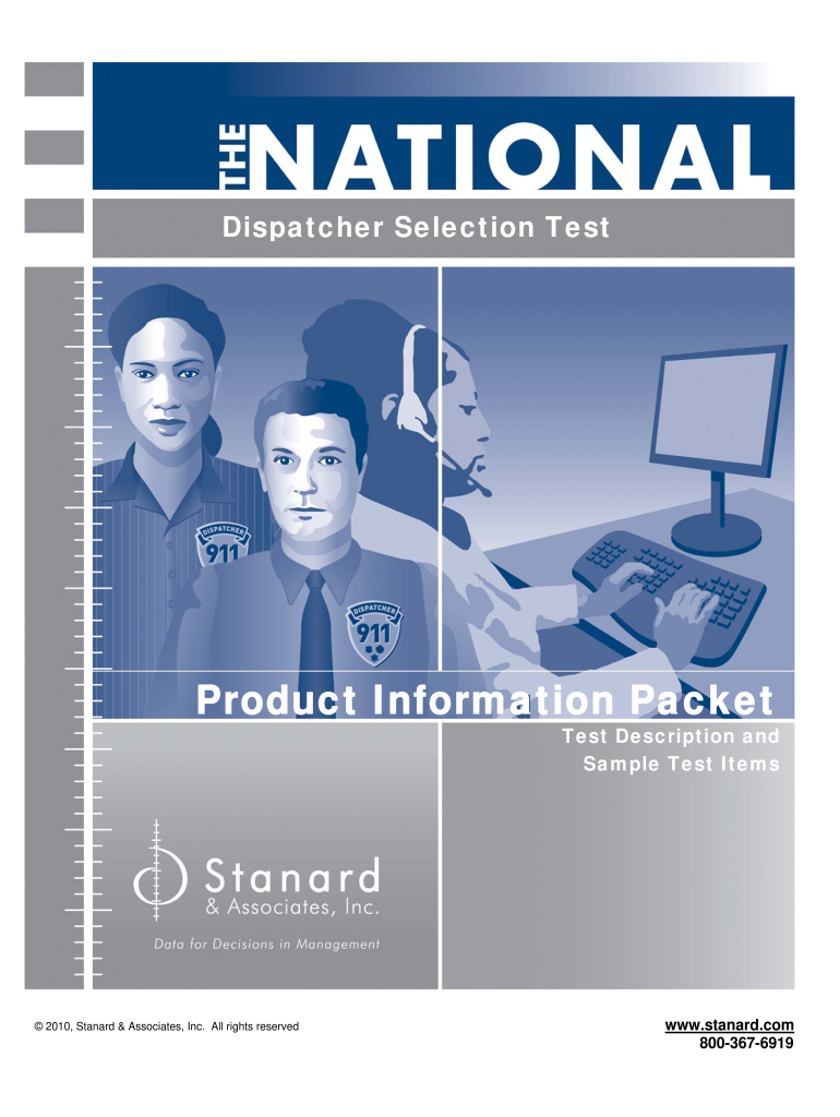 National Dispatcher Selection Test Practice  Form