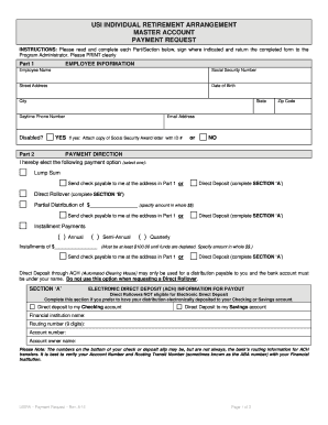 Usi Individual Retirement Arrangement  Form