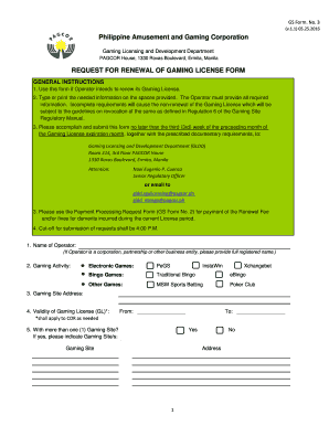 Gldd Pagcor Meaning  Form