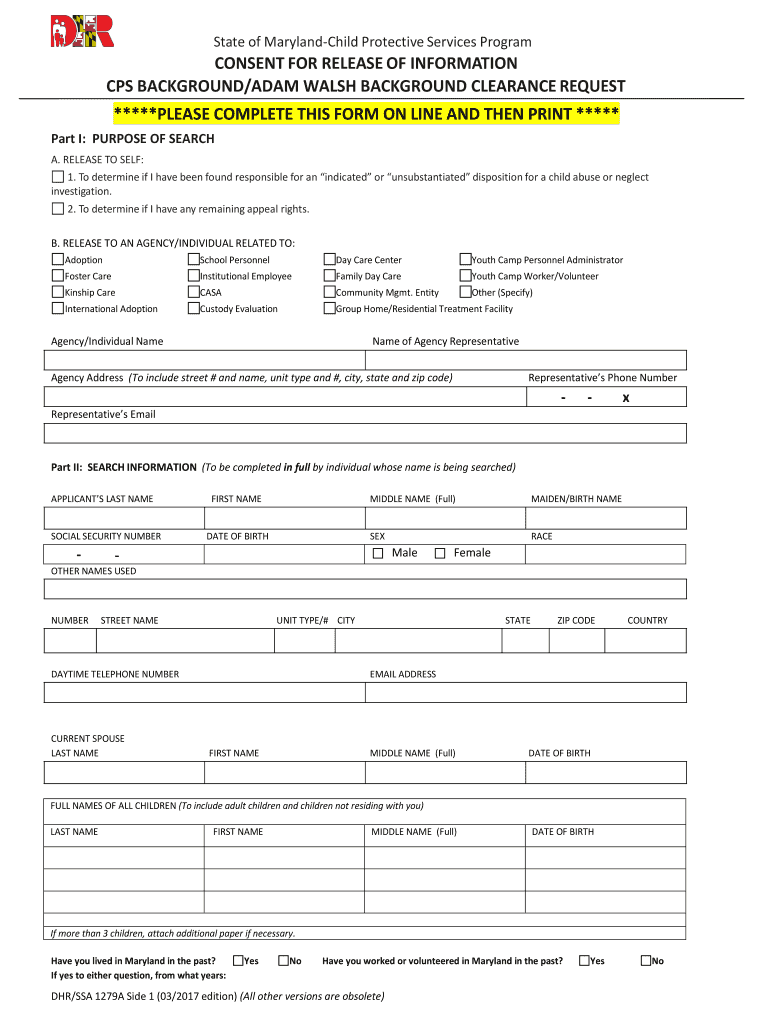  Dhr Ssa 2079 Maryland Form 2017-2024