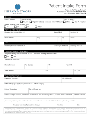 Network Intake  Form