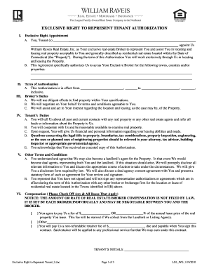 Exclusive Right to Represent Tenant 2 Intranet Raveis Com  Form