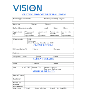Optometrist Referral Letter Example  Form