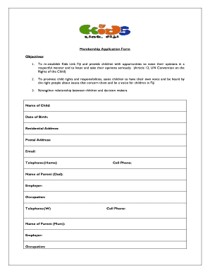 Save the Children Fund Form