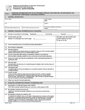 FINANCIAL INFORMATION that is NOT PROVIDED through THIS FORM WILL BE OBTAINED by the Dnr Mo