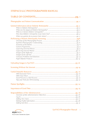 EYEPACS LLC PHOTOGRAPHER MANUAL  Form