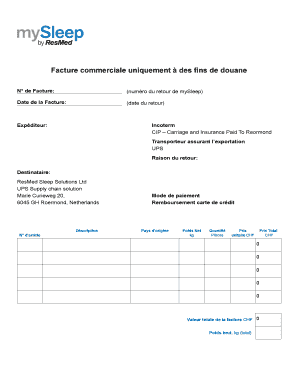 Facture Commerciale  Form