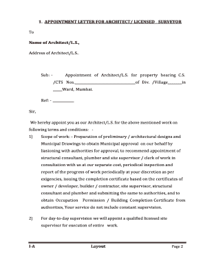 Architects Appointment Letter Template  Form