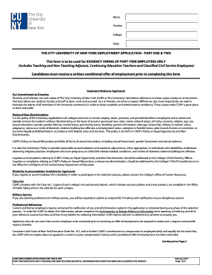  Cuny Employment Application 2017-2024