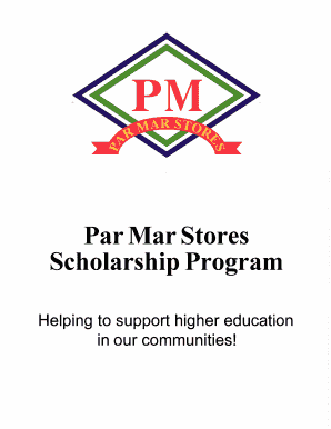 Par Mar Stores Scholarship  Form