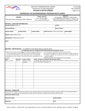 Route Survey For Transportation Fill Out And Sign Printable Pdf