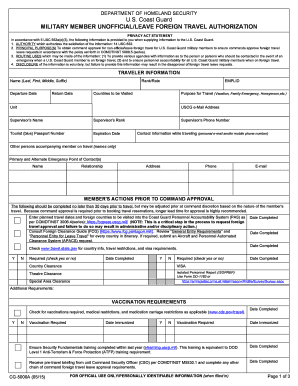 Cg 5000a  Form