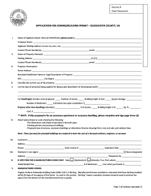 Va Gloucester Permit  Form