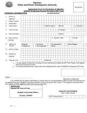 Application Form for Enrolment as Member