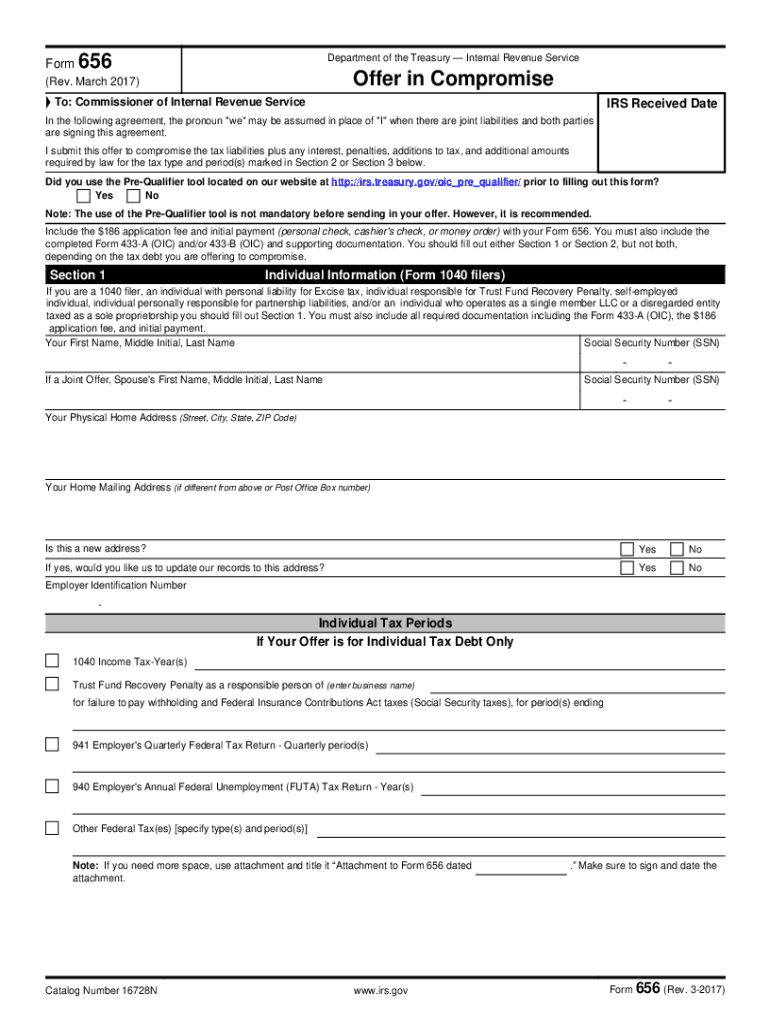  Irs Form 656 2017