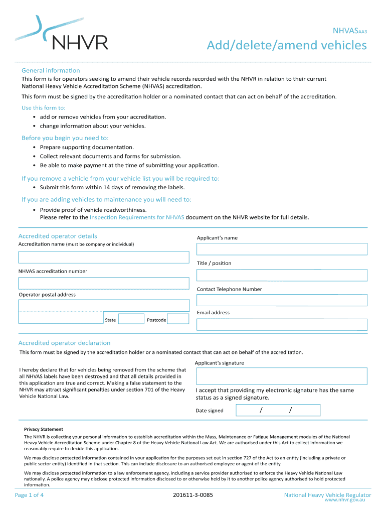  Nhvr Forms 2016