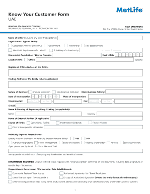 Kyc Form Uae