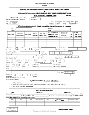 Application for Crop Insurance Form