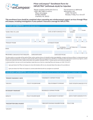 Pfizer Encompass Enrollment Form