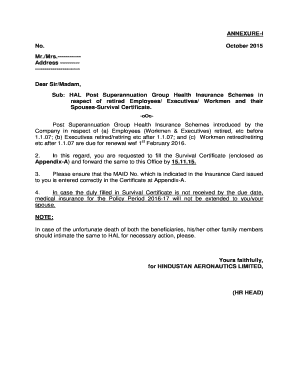 Hal Survival Certificate 23  Form