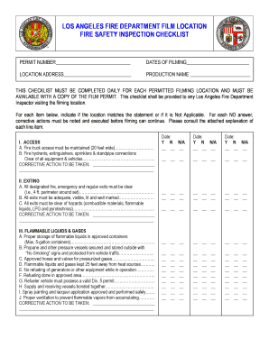 Fire Safety Inspection Form