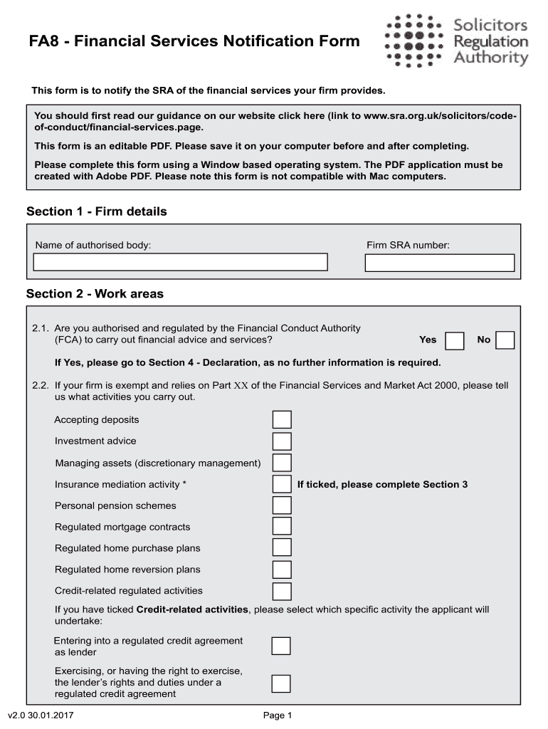 Fa8 Form