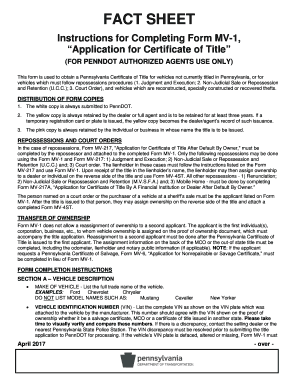  Penndot Mv1 Form 2017