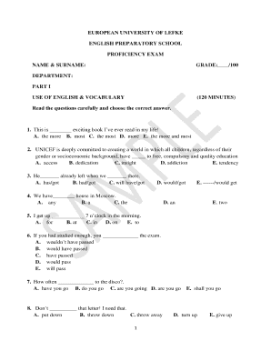 Grade Eul  Form