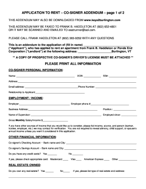 Rental Application Cosigner 101516  Form