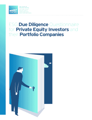 Esg Due Diligence Checklist PDF  Form