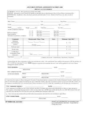 Af Form 4446 Scorecard