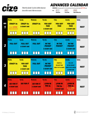 Cize Calendar  Form