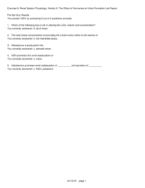 Physioex Exercise 9 Activity 6  Form