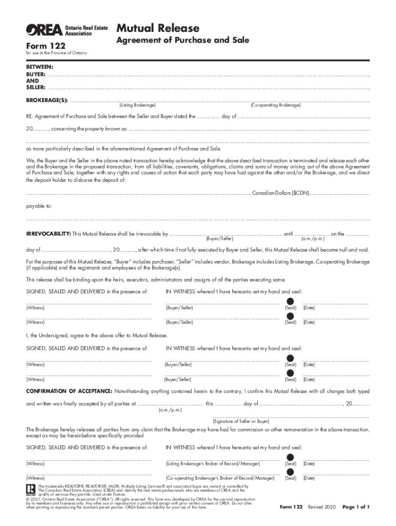 OREA Form 122