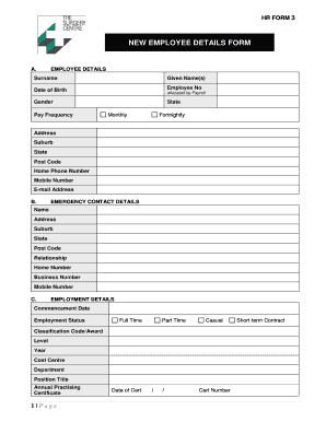 New Employee Form