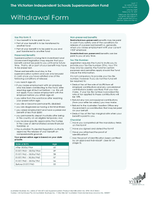  Withdrawal Form VISSF 2011