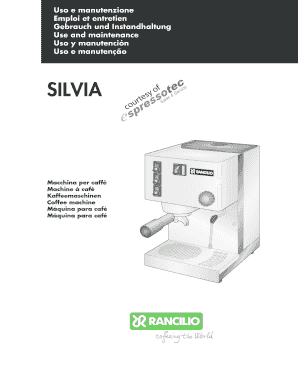 Rancilio Silvia Repair Manual  Form