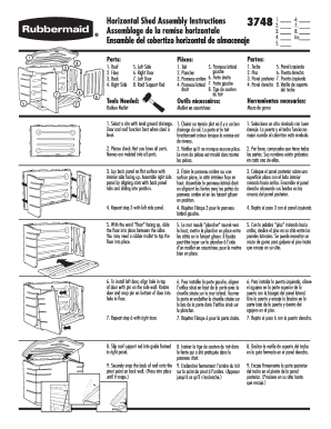 Rubbermaid Shed Instructions  Form