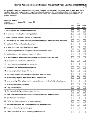 Sdq Vragenlijst  Form