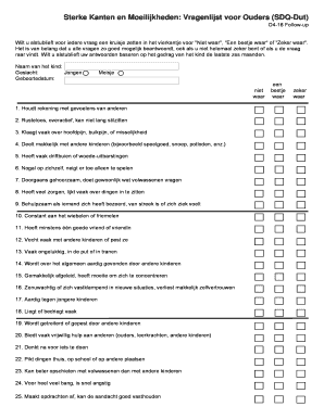 Vragenlijst  Form