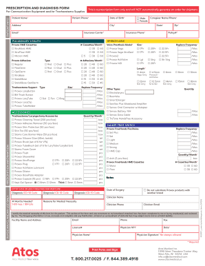 Atos Prescription Form